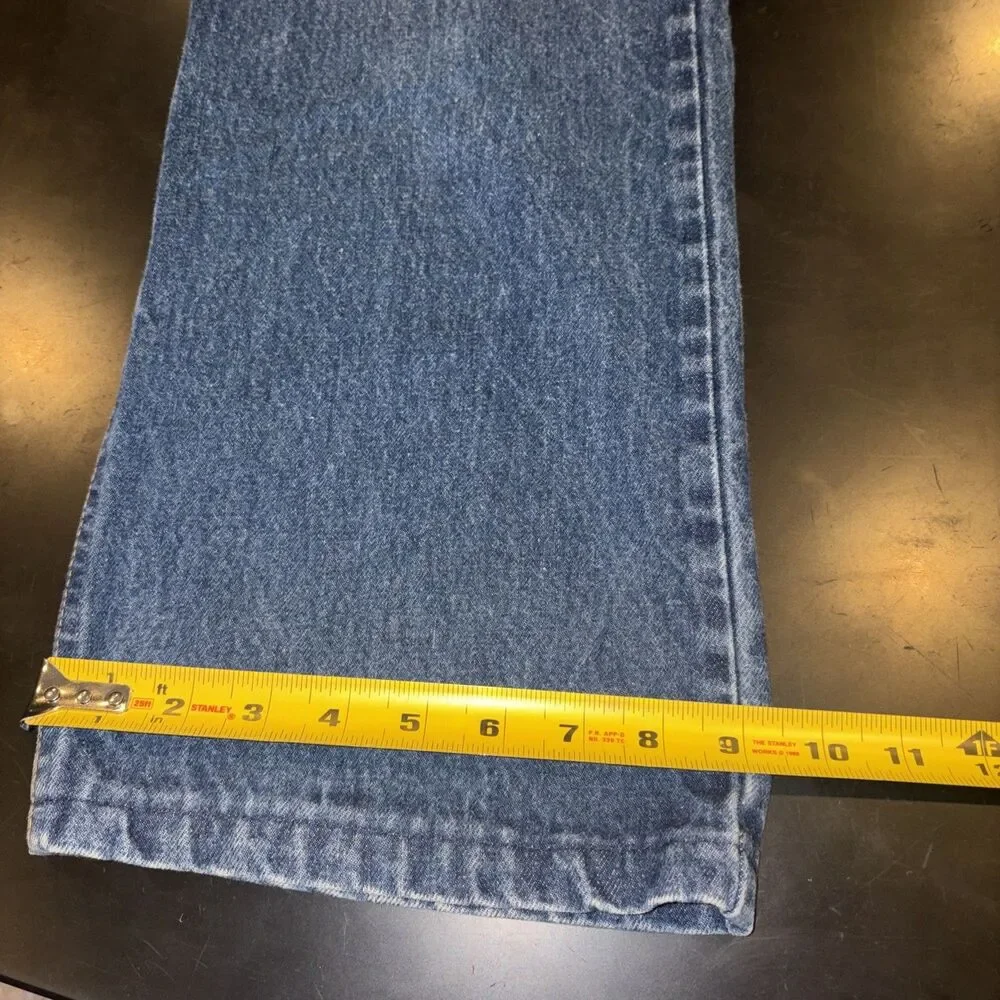 1992 Levi's 517 Vintage Orange Tab Bootcut Jeans Made in USA Dark Wash W35 L27